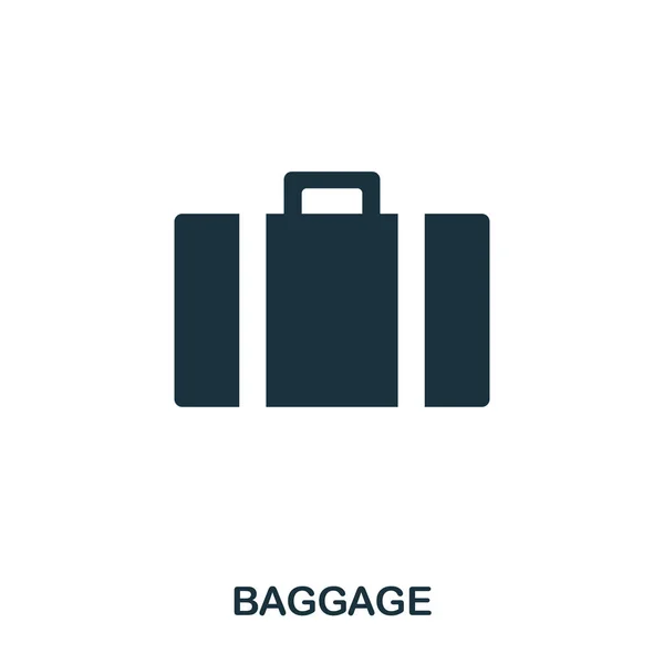 Bagage-ikonen. Line stil ikon design. UI. Illustration av bagage-ikonen. Piktogram isolerade på vitt. Redo att använda i webbdesign, appar, programvara, skriva ut. — Stockfoto