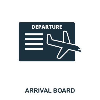 Varış kurulu simgesi. Çizgi stili simgesi tasarım. UI. Varış kurulu simgesi Illustration. Beyaz izole piktogram. Web tasarımında kullanıma hazır, apps, yazılım, yazdırma.