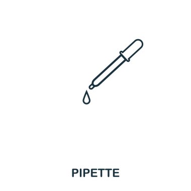 Pipet simgesi. Stil simgesi tasarım anahat. UI. Pipet simgesi Illustration. Beyaz izole piktogram. Web tasarımında kullanıma hazır, apps, yazılım, yazdırma.