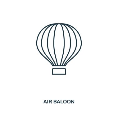 Hava Ballon simgesi. Stil simgesi tasarım anahat. UI. Hava ballon simgesi Illustration. Beyaz izole piktogram. Web tasarımında kullanıma hazır, apps, yazılım, yazdırma.