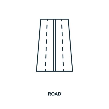 Yol simgesi. Stil simgesi tasarım anahat. UI. Yol simgesi Illustration. Beyaz izole piktogram. Web tasarımında kullanıma hazır, apps, yazılım, yazdırma.