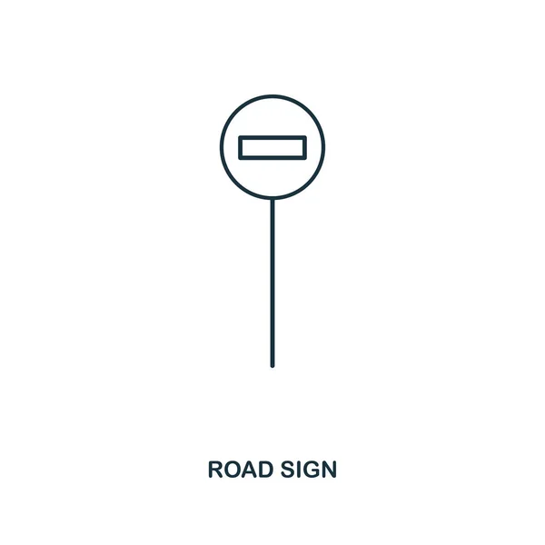 Verkehrszeichensymbol. umreißen Stil-Icon-Design. ui. Illustration des Verkehrszeichensymbols. Piktogramm auf weiß isoliert. einsatzbereit in Webdesign, Apps, Software, Print. — Stockvektor