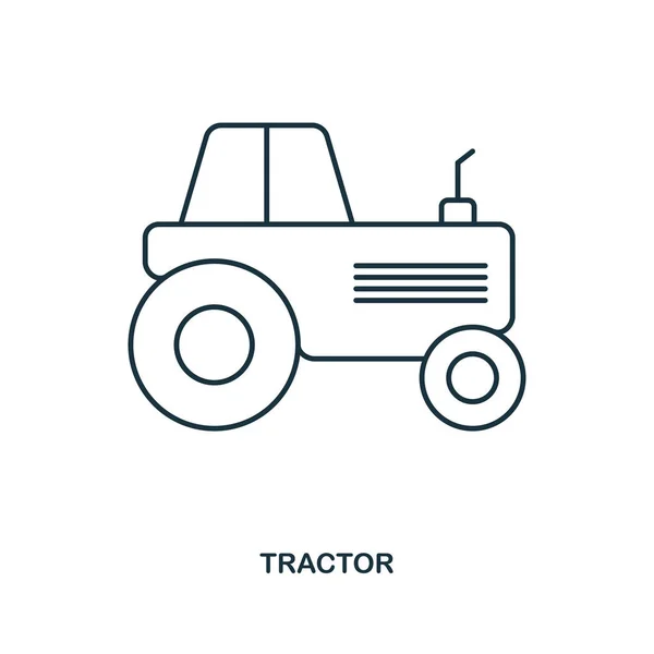 Ícone do tractor. Desenho de ícone estilo esboço. UI. Ilustração do ícone do trator. Pictograma isolado em branco. Pronto para usar em web design, aplicativos, software, impressão . — Vetor de Stock