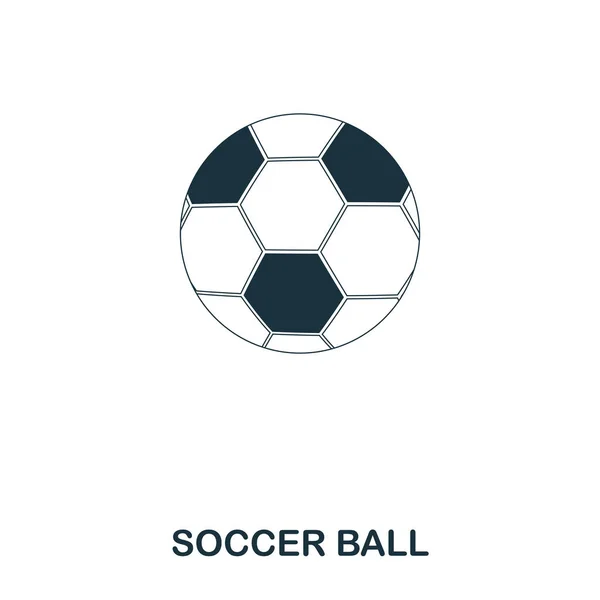 Icona del pallone da calcio. Design icona in stile premium. Interfaccia utente. Illustrazione dell'icona del pallone da calcio. Pittogramma isolato su bianco. Pronto per l'uso in web design, applicazioni, software, stampa . — Vettoriale Stock