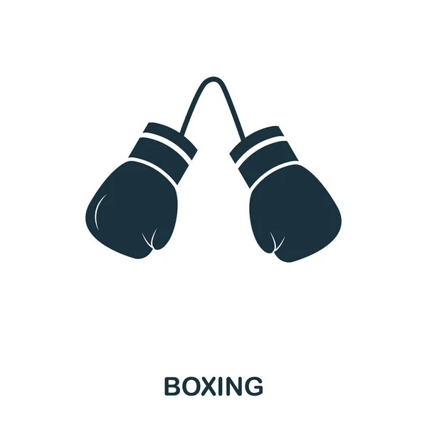 Ícone de boxe. Design de ícone de estilo premium. UI. Ilustração do ícone do boxe. Pictograma isolado em branco. Pronto para usar em web design, aplicativos, software, impressão . — Vetor de Stock