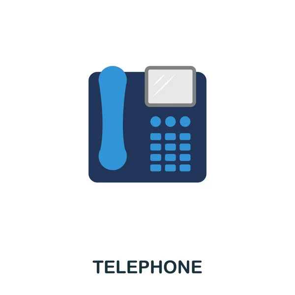 Telefon-Flach-Symbol. Flaches Design im Premium-Stil. ui. Illustration des Telefon-Flat-Symbols. Piktogramm auf weiß isoliert. einsatzbereit in Webdesign, Apps, Software, Print. — Stockvektor