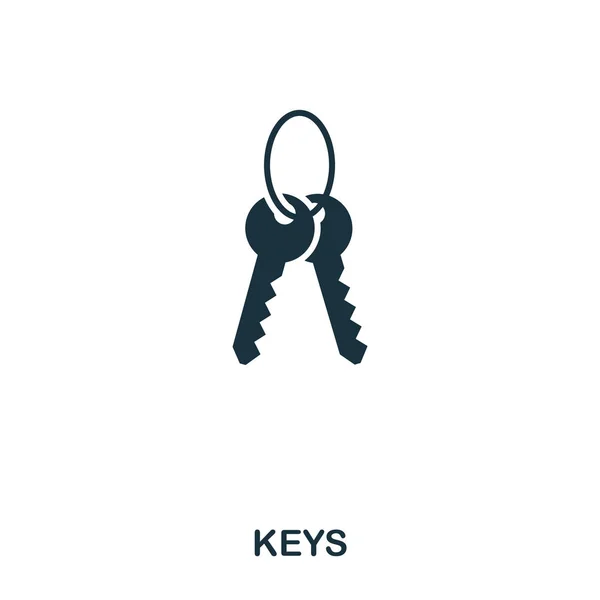 Kulcsok kreatív ikonra. Egyszerű elem illusztráció. Kulcsok szimbólum koncepcióterv ingatlan gyűjteményből. Webes, mobil- és nyomtatási használható. Web design, alkalmazások, szoftverek, nyomtató. — Stock Vector