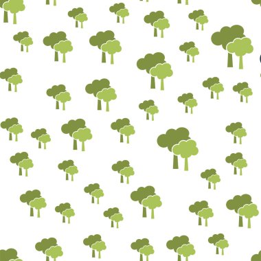 Ağaçlar sorunsuz kapak desen. Ağaçlar simgesi yaratıcı tasarım. Duvar kağıdı, web tasarım, tekstil, baskı ve UI ve Ux kullanımı.