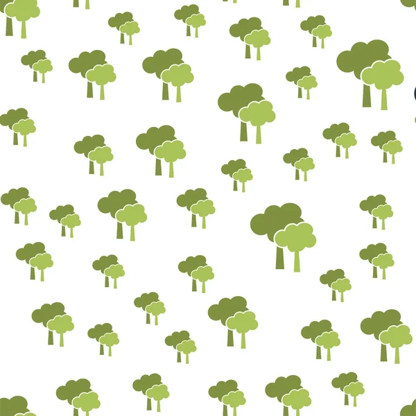 Couverture de motif sans couture des arbres. Icône des arbres design créatif. Papier peint, conception web, textile, impression et utilisation de l'interface utilisateur et UX . — Image vectorielle