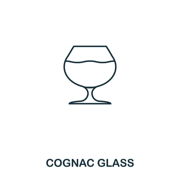 Cognac Glass icon. Outline style icon design. UI. Illustration of cognac glass icon. Pictogram isolated on white. Ready to use in web design, apps, software, print. — Stock Vector