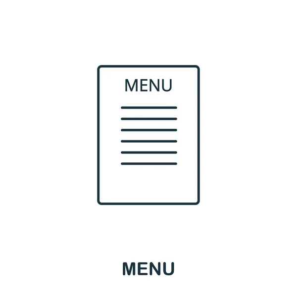 Icône de menu. Conception d'icône de style contour. L'assurance chômage. Illustration de l'icône du menu. Pictogramme isolé sur blanc. Prêt à l'emploi dans la conception web, applications, logiciels, impression . — Image vectorielle