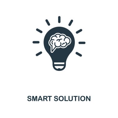 Akıllı çözüm yaratıcı simgesi. Basit öğe örnek. Akıllı çözüm kavramı sembol tasarım online eğitim koleksiyonundan. Nesneler için mobil, web tasarım, uygulamaları, yazılım, yazdırma.