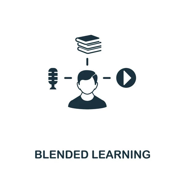 Blended Learning icône créative. Illustration d'élément simple. Blended Learning concept de conception de symboles de la collection d'éducation en ligne. Objets pour mobile, web design, applications, logiciels, impression . — Photo