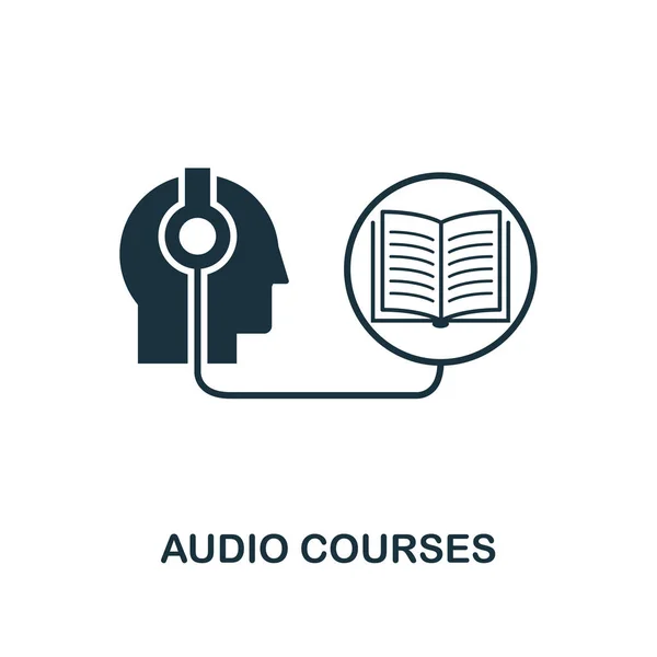 Audio Courses creative icon. Simple element illustration. Audio Courses concept symbol design from online education collection. Objects for mobile, web design, apps, software, print.