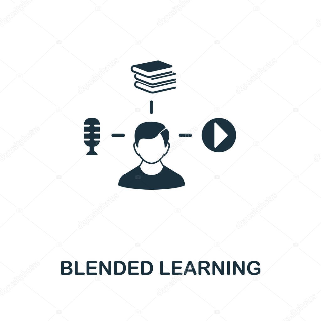 Blended Learning creative icon. Simple element illustration. Blended Learning concept symbol design from online education collection. Can be used for web, mobile, web design, apps, software, print