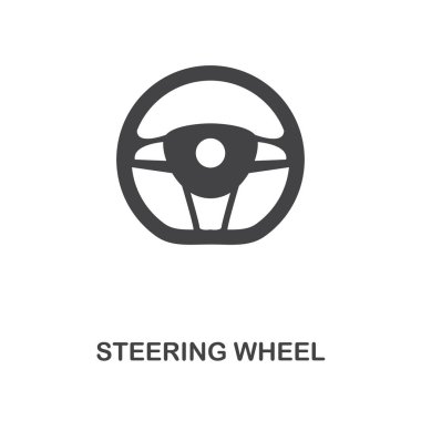 Direksiyon simidi yaratıcı simgesi. Basit öğe örnek. Direksiyon simidi kavramı sembol tasarım araba parçaları koleksiyonundan. Web, mobil, web tasarım, apps, yazılım, yazdırma için kullanılabilir.