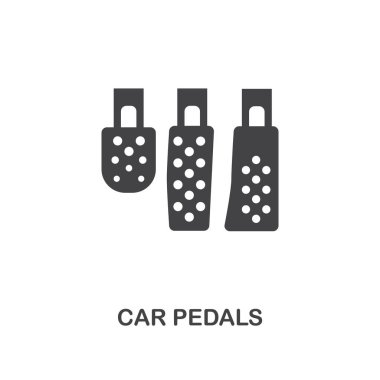 Araba pedallar yaratıcı simgesi. Basit öğe örnek. Araba pedallar kavramı sembol tasarım araba parçaları koleksiyonundan. Web, mobil, web tasarım, apps, yazılım, yazdırma için kullanılabilir.