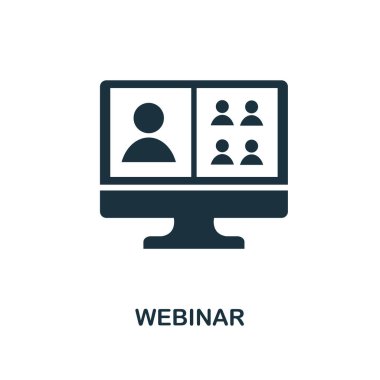Webinar yaratıcı simgesi. Basit öğe örnek. Webinar kavramı sembol tasarım online eğitim koleksiyonundan. Nesneler için mobil, web tasarım, uygulamaları, yazılım, yazdırma.