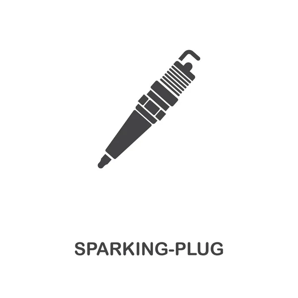 Szikrázó Plug kreatív ikonra. Egyszerű elem illusztráció. Szikrázó Plug szimbólum koncepcióterv autó alkatrészek gyűjteményből. Lehet használni a web, mobil, web design, apps, szoftver, nyomtatás. — Stock Vector