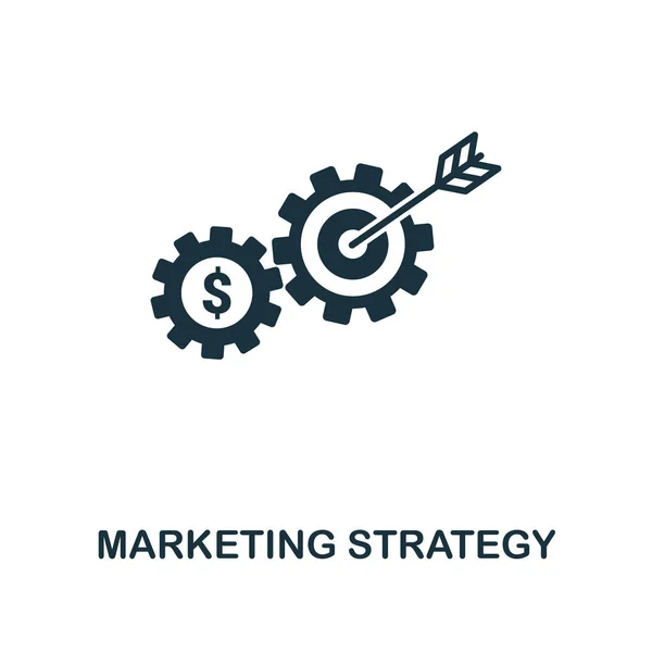 マーケティング戦略の創造的なアイコン。単純な要素の図。オンライン マーケティングのコレクションからマーケティング戦略コンセプト シンボル デザインWeb デザインで使用すると、アプリケーション、ソフトウェア、印刷します。. — ストックベクタ