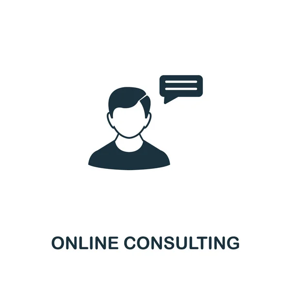 Online Consulting kreativa ikonen. Enkelt element illustration. Online Consulting symbol konceptdesign från online marknadsföring samling. För att använda i webbdesign, appar, programvara, skriva ut. — Stock vektor