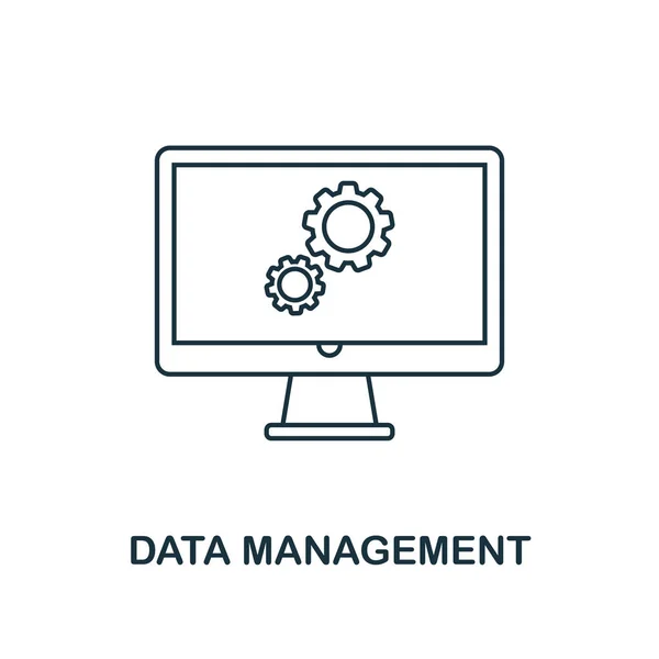 Data Management kreativa ikonen. Enkelt element illustration. Data Management koncept symbol design från seo samling. Perfekt för webbdesign, appar, programvara, skriva ut. — Stock vektor