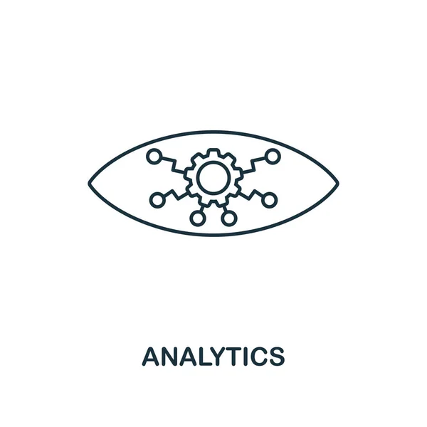 Ikona kreatywnych Analytics. Prosty element ilustracja. Analytics koncepcja symbol z kolekcji seo. Idealny do projektowania stron internetowych, aplikacji, oprogramowania, drukowanie. — Wektor stockowy