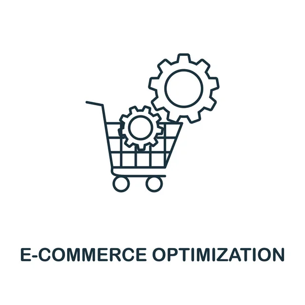 E-Commerce Optimization creative icon. Simple element illustration. E-Commerce Optimization concept symbol design from seo collection. Perfect for web design, apps, software, print. — Stock Photo, Image