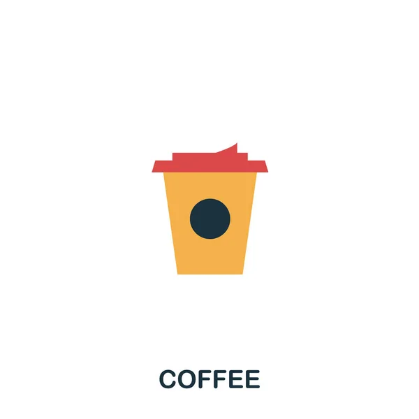 咖啡图标。移动应用程序, 打印和更多的使用。简单的元素唱歌。单色咖啡图标插图. — 图库照片