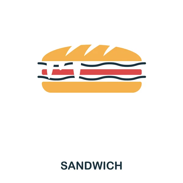 サンドイッチのアイコン 携帯アプリ 印刷より使用 単純な要素を歌います 白黒サンドイッチ アイコン イラスト — ストック写真