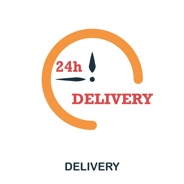 Delivery 24 icon. Mobile apps, printing and more usage. Simple element sing. Monochrome Delivery icon illustration