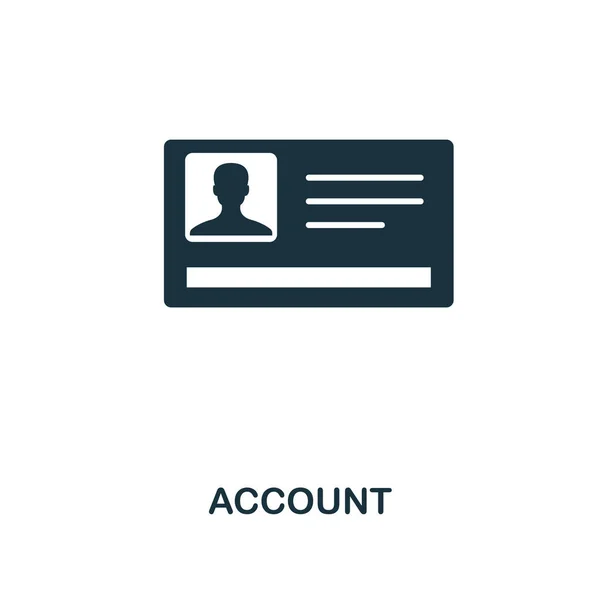 アカウント創造的なアイコン 単純な要素の図 アカウント コンセプト シンボル デザインまでお問い合わせコレクション Web モバイル 印刷に使用できます Web — ストック写真