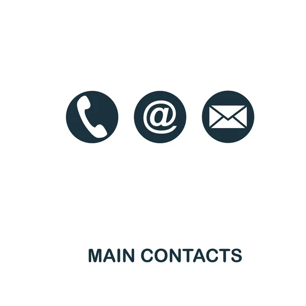 Hauptkontakte Kreative Ikone Einfache Elementillustration Main Contacts Concept Symbol Design — Stockfoto