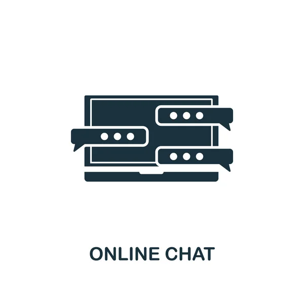Online Sohbet Yaratıcı Simgesi Basit Öğe Örnek Online Chat Kavramı — Stok Vektör
