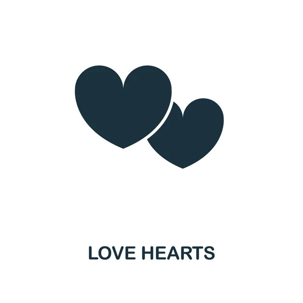 Love Hearts Icona Creativa Illustrazione Semplice Elemento Love Hearts Concept — Vettoriale Stock