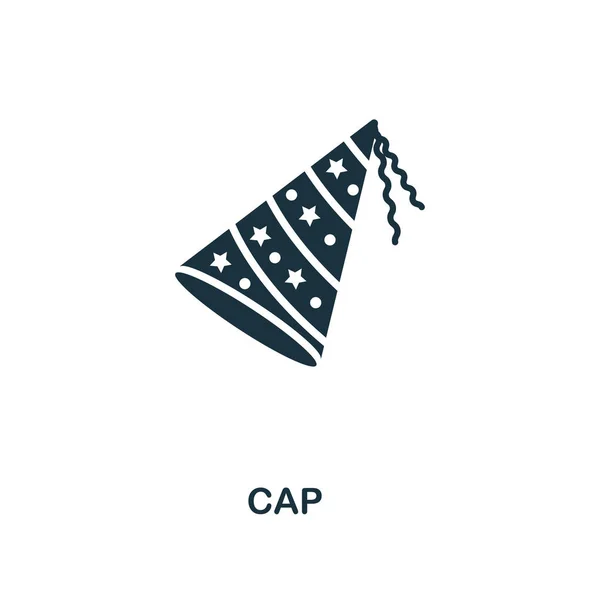 Cap Icône Créative Illustration Élément Simple Conception Symbole Concept Chapeau — Image vectorielle