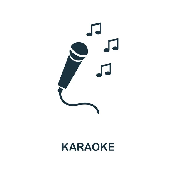 Karaoke Yaratıcı Simgesi Basit Öğe Örnek Karaoke Konsept Sembol Tasarımı — Stok Vektör