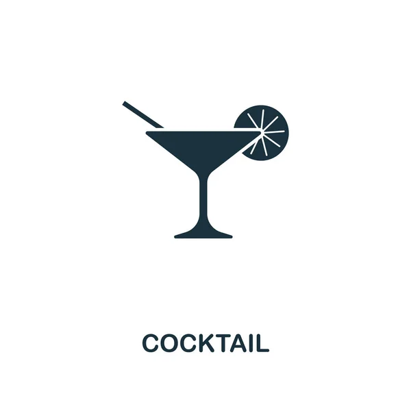 Cocktail Creatieve Pictogram Eenvoudig Element Met Illustratie Cocktail Symbool Conceptontwerp — Stockvector