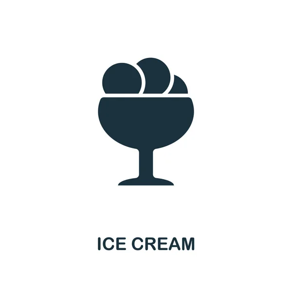 Icono Creativo Helado Ilustración Elementos Simples Diseño Símbolo Concepto Helado — Vector de stock