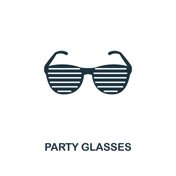 Parteibrille Kreative Ikone Einfache Elementillustration Konzeptdesign Für Parteibrillen Aus Der — Stockvektor