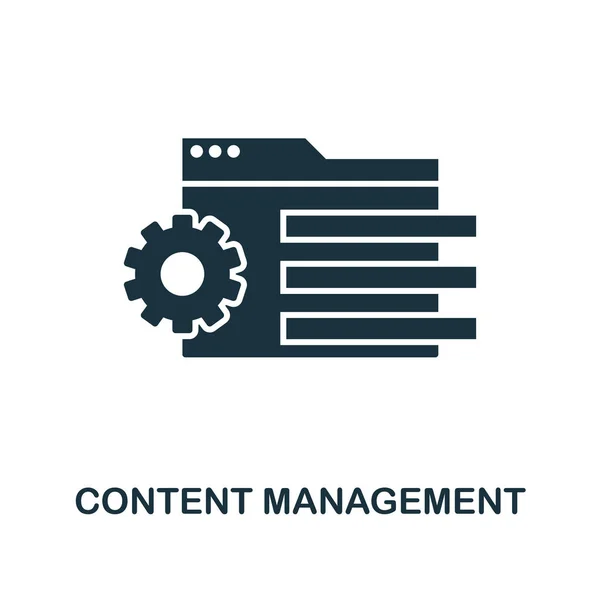 Content Management Kreatives Symbol Einfache Elementillustration Content Management Konzept Symboldesign — Stockvektor