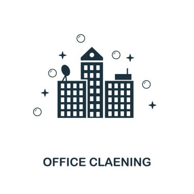 Ofis Temizleme yaratıcı simgesi. Basit öğe örnek. Ofis kavramı sembol tasarım koleksiyonu temizlik from Temizleme. Mobil ve web tasarım, apps, yazılım, yazdırma için kullanılabilir.