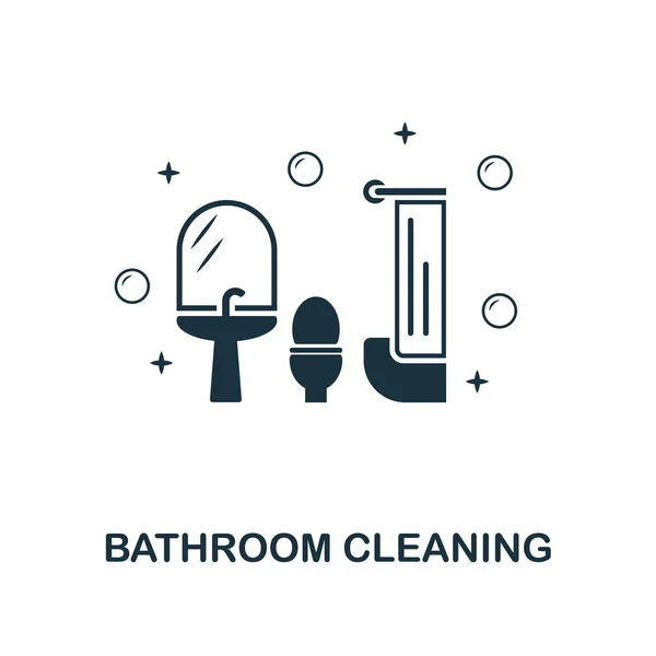 浴室クリーニングの創造的なアイコン 単純な要素の図 浴室のクリーニングのコレクションのクリーニングとコンセプト シンボル デザイン モバイル Web アプリ ソフトウェア 印刷に使用できます — ストックベクタ