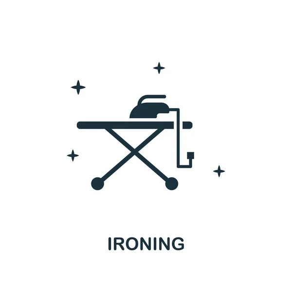 Menyetrika Ikon Kreatif Ilustrasi Elemen Sederhana Ironing Konsep Desain Simbol - Stok Vektor