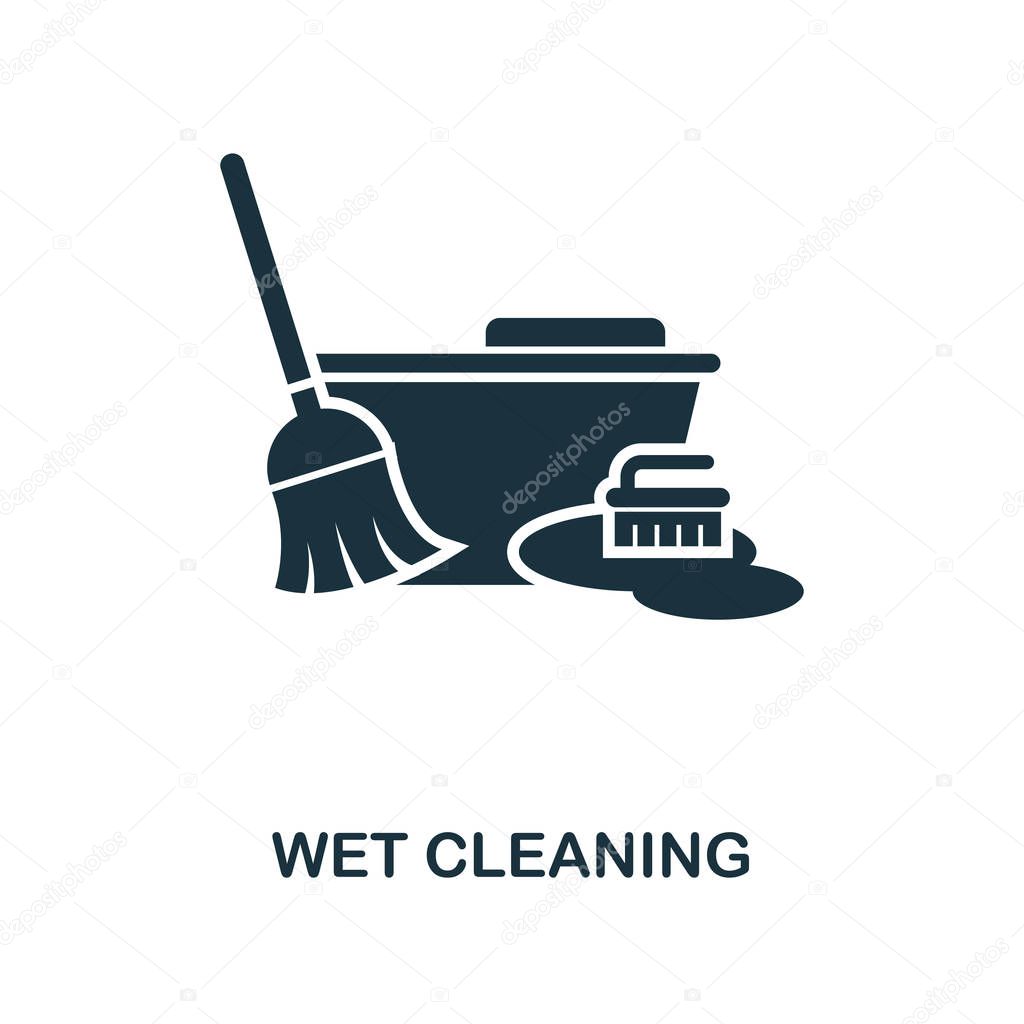 Wet Cleaning creative icon. Simple element illustration. Wet Cleaning concept symbol design from cleaning collection. Can be used for mobile and web design, apps, software, print.