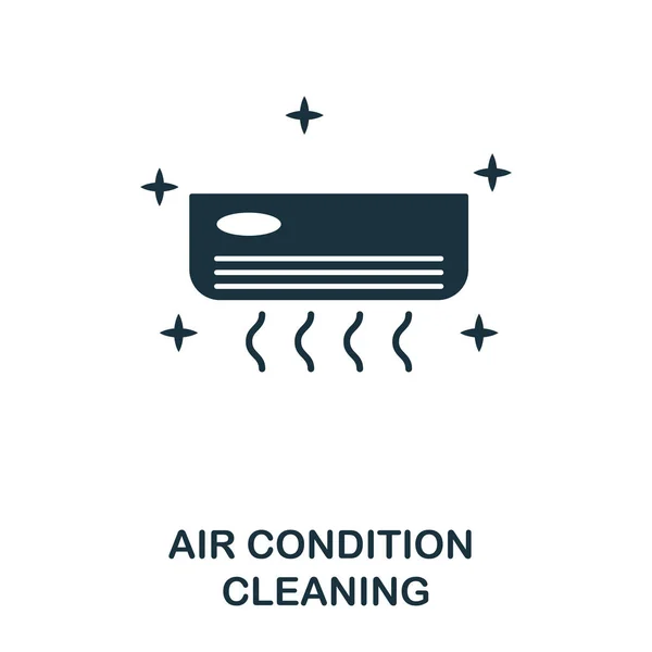 Aire Acondicionado Icono Creativo Limpieza Ilustración Elementos Simples Aire Acondicionado — Vector de stock