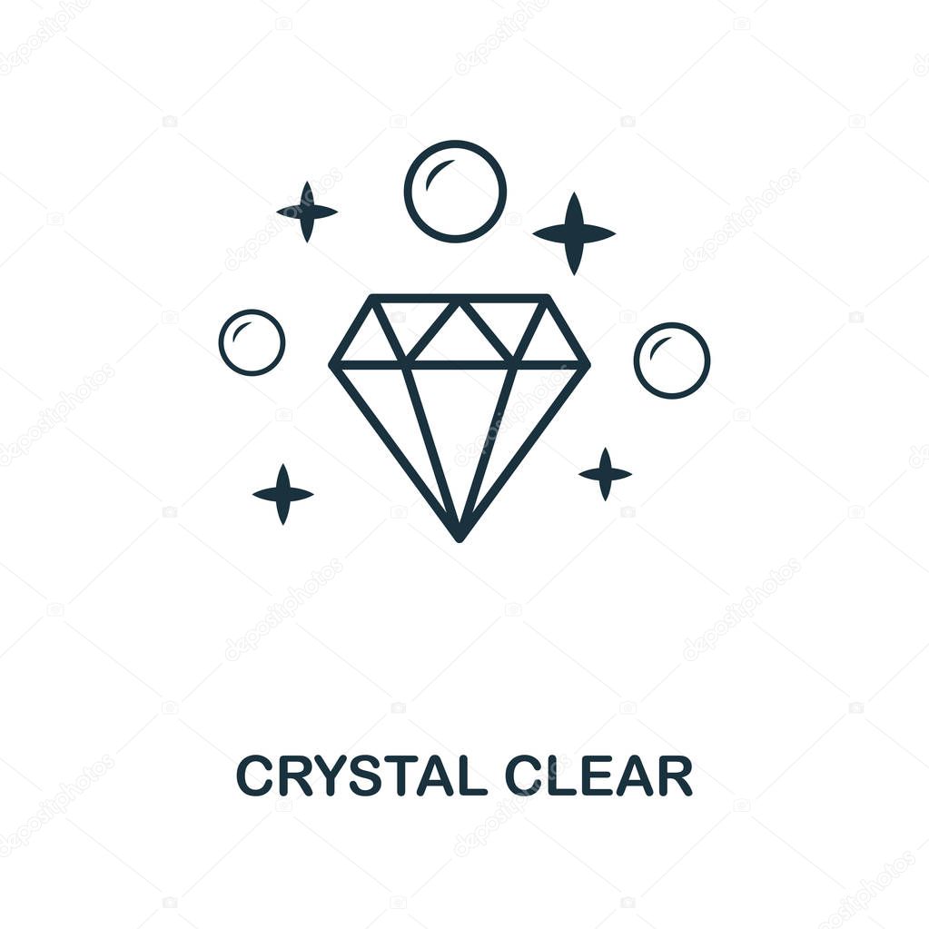 Crystal Clear creative icon. Simple element illustration. Crystal Clear concept symbol design from cleaning collection. Can be used for mobile and web design, apps, software, print.