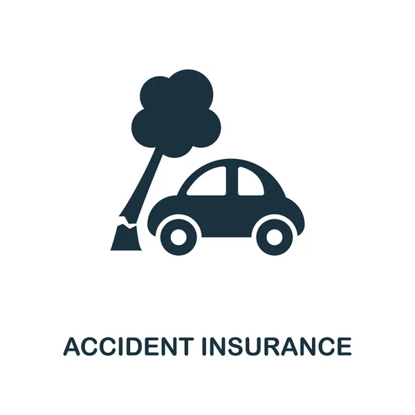 Unfallversicherung. Linienstil-Icon-Design aus der Versicherungssymbolsammlung. ui. Beispiel Unfallversicherung. einsatzbereit in Webdesign, Apps, Software, Print. — Stockvektor