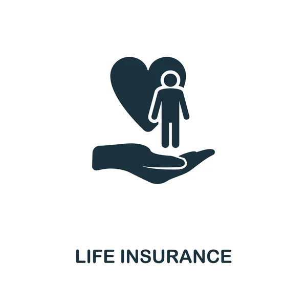 Icono del seguro de vida. Diseño de iconos de estilo de línea de colección de iconos de seguros. Interfaz. Ilustración del icono del seguro de vida. Pictograma aislado en blanco. Listo para usar en diseño web, aplicaciones, software, impresión . —  Fotos de Stock