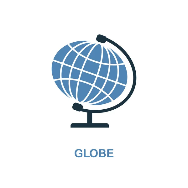 Ikona zeměkoule. Jednoduchý prvek obrázku. Globe pixel perfect ikonu design z kolekce vzdělávání. Použití pro webdesign, aplikace, software, tisk. — Stock fotografie